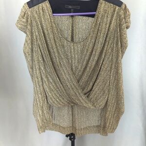 BCBG MAXAZRIA Print top with puff sleeves